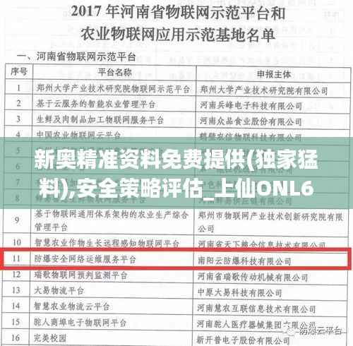 新奥精准资料免费提供(独家猛料),安全策略评估_上仙ONL694.95