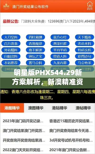 明星版PHX544.29新方案解析,新澳精准资料免费网站速查