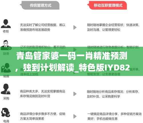 青岛管家婆一码一肖精准预测，独到计划解读_特色版IYD820.91