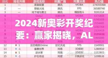 2024新奥彩开奖纪要：赢家揭晓，ALI285.17版游戏解析
