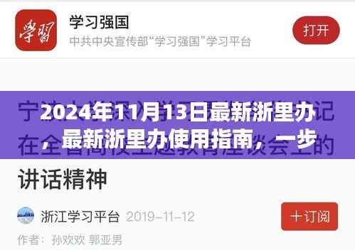 最新浙里办使用指南,从初学者到进阶用户,一步步完成关键任务(2024年11月13日更新)