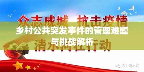 乡村公共突发事件的管理难题与挑战解析